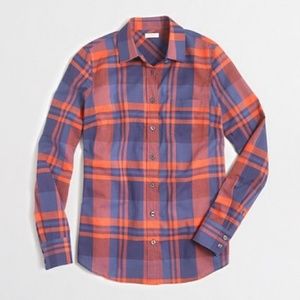 J Crew Factory Plaid Button Down